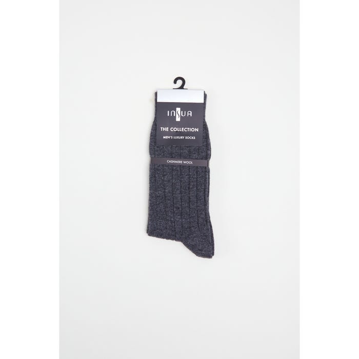 inSua THE COLLECTION-Herensokken kasjmier rib - Insua The Collection