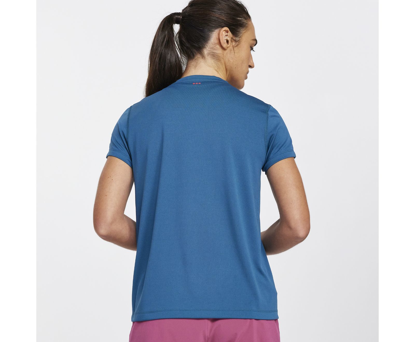 Saucony Stopwatch Hardloopshirt Korte Mouwen Blauw Dames