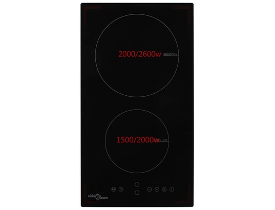 VIDAXL - Domino induction Plaque de cuisson à induction 2 brûleurs contrôle tactile 3...
