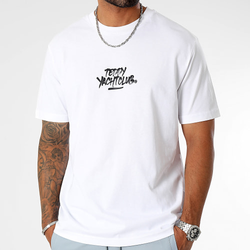 Tee Shirt Oversize Large Script Series Blanc