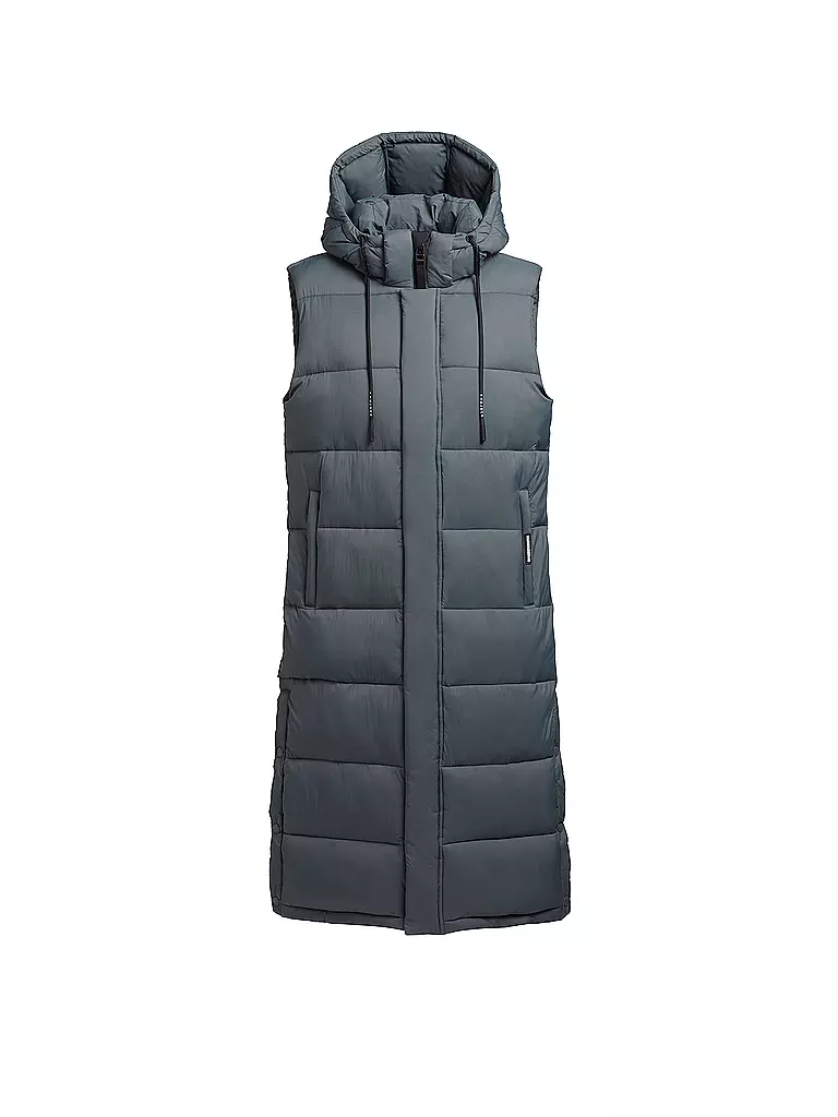 KHUJO Steppgilet THE MAGNETA MATT grau