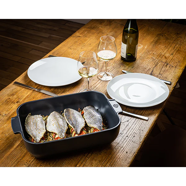 Plat four rectangulaire ardoise céramique 32 cm Peugeot