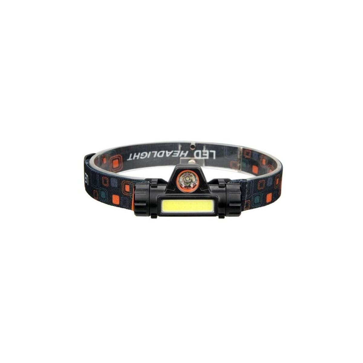 Oppladbar hodelykt 1xQ5+1xCOB