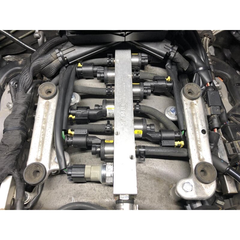 BRC Injektorleiste 6 Zylinder (Mercedes V6) für MY09 Injektoren, mit Drucksensoranschluss (DE525005)
