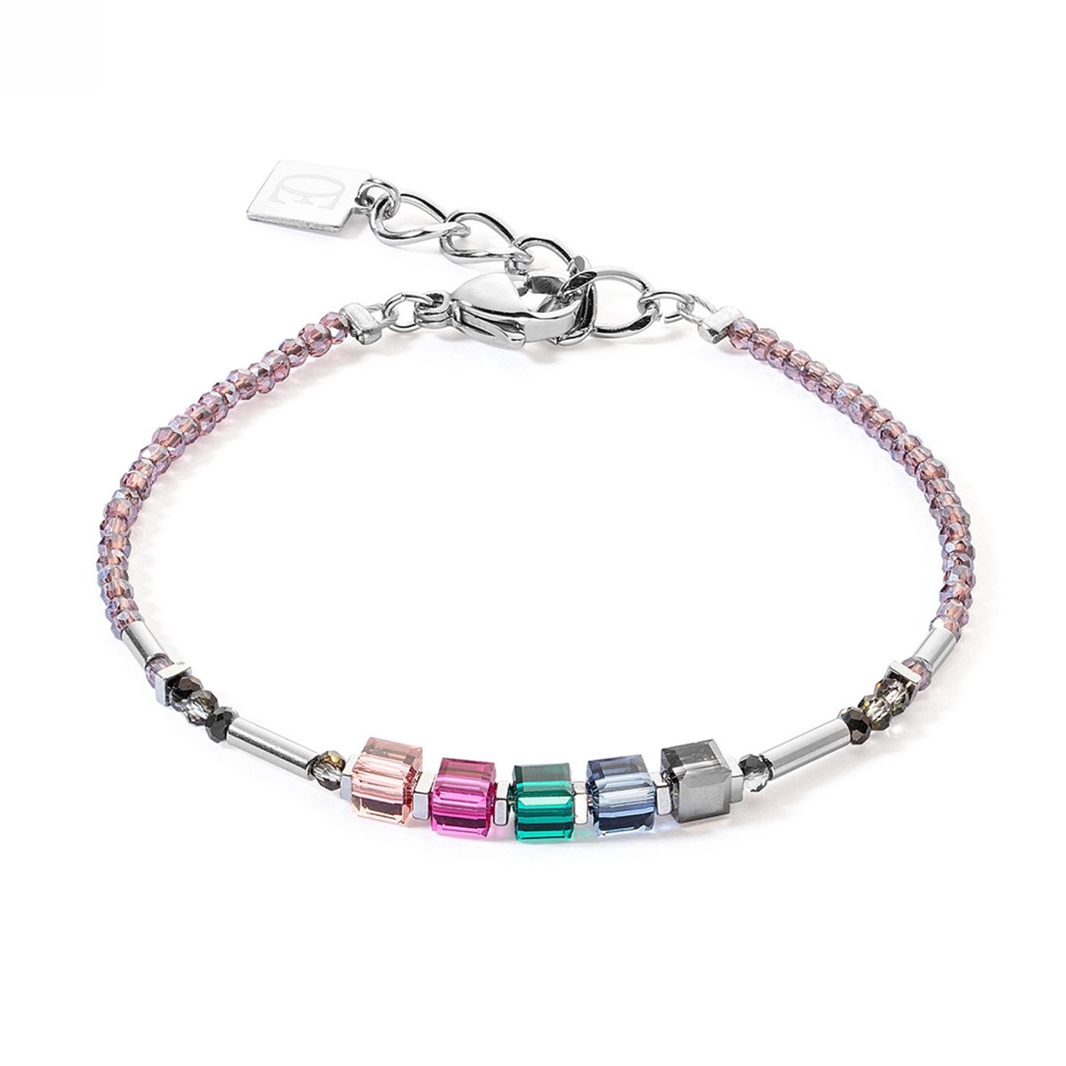 Bracelet Coeur de lion Cube Story MinimalisticSparkling Multicolour Art Nouveau