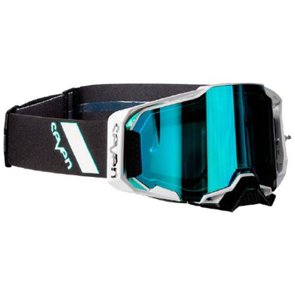 Masque cross 100% ARMEGA Seven Synergy - Ecran Mirror Bleu 2025 - Noir / Blanc
