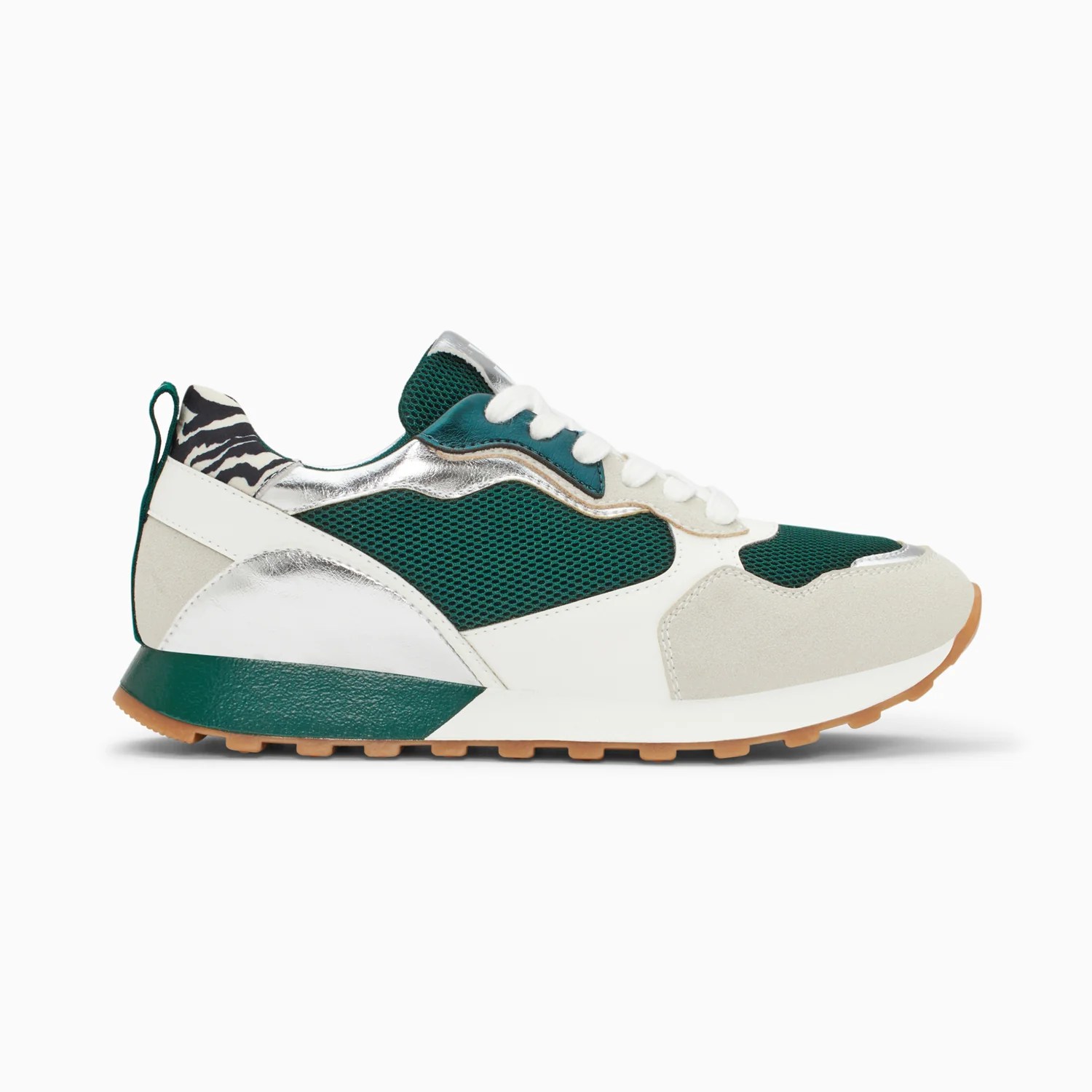 Sneakers-Baskets Bérénice vert et gris à semelle running