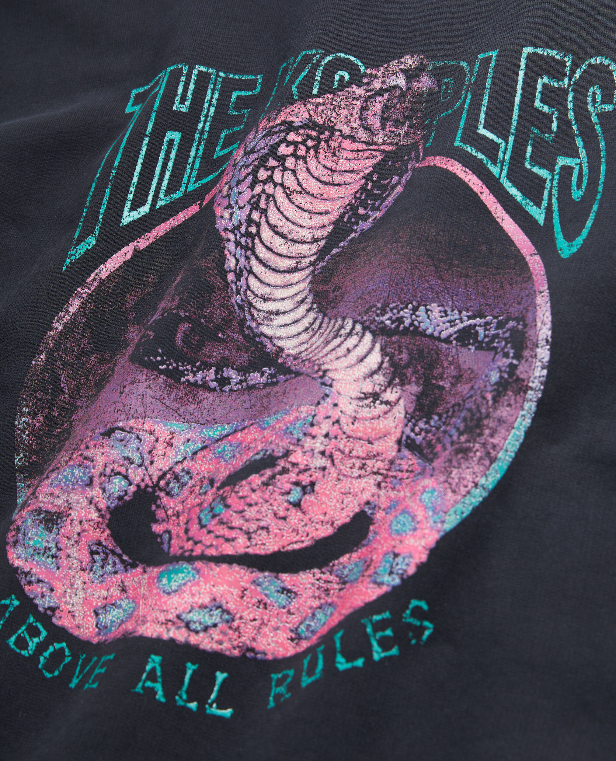 Women's Black sweatshirt with Cobra serigraphy