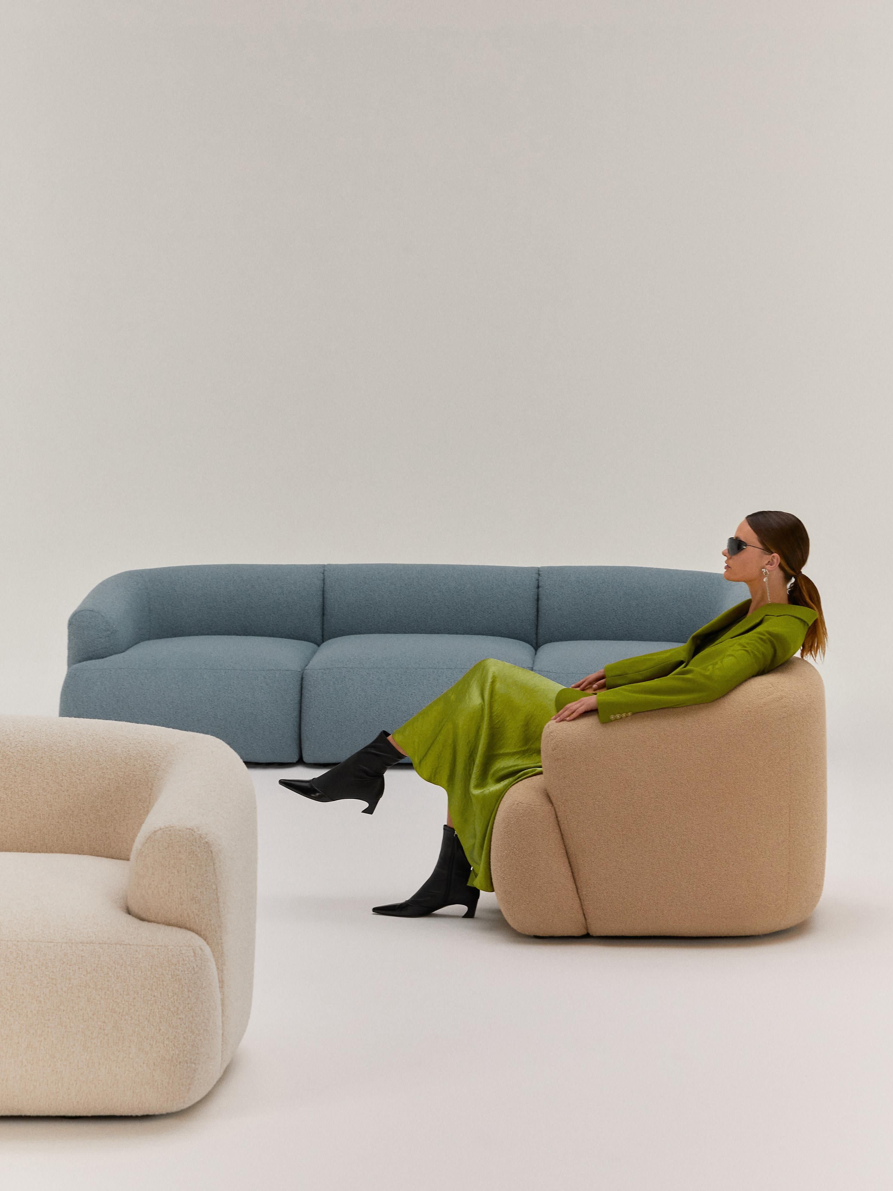 Bouclé fauteuil Sofia