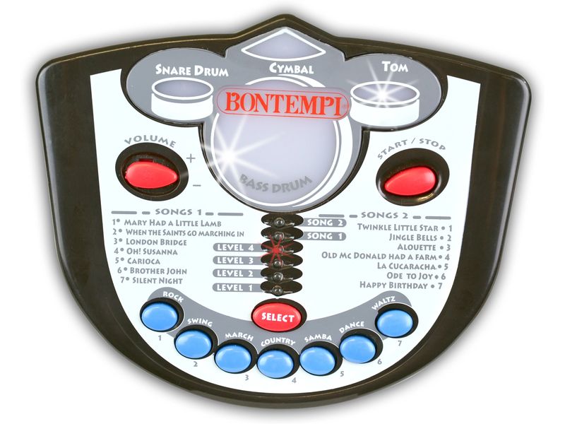 Bontempi Musikinstrument Schlagzeug mit Tutor Musikalisches Spielzeug