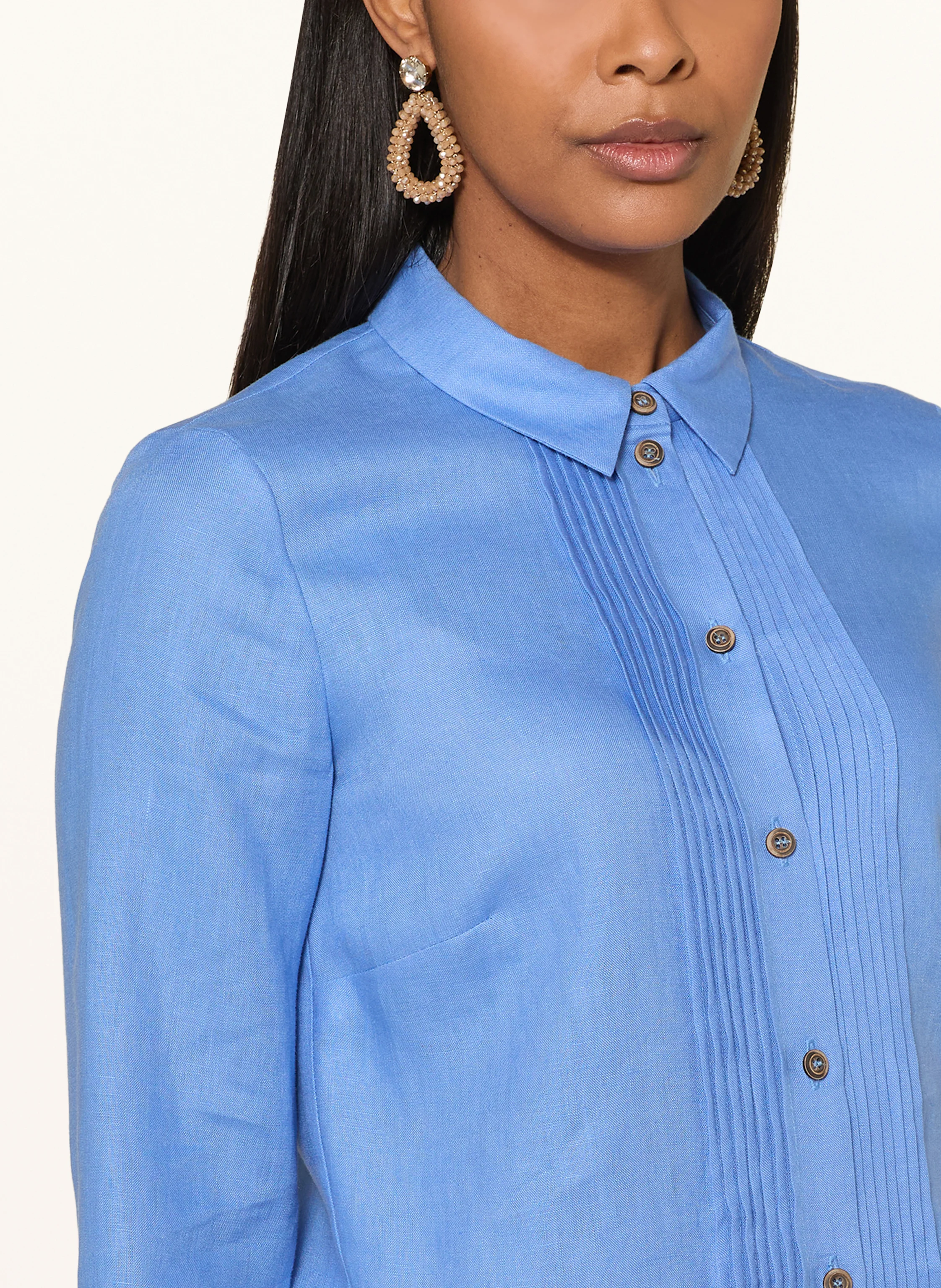 Grasegger Dirndlbluse EVELIN aus Leinen