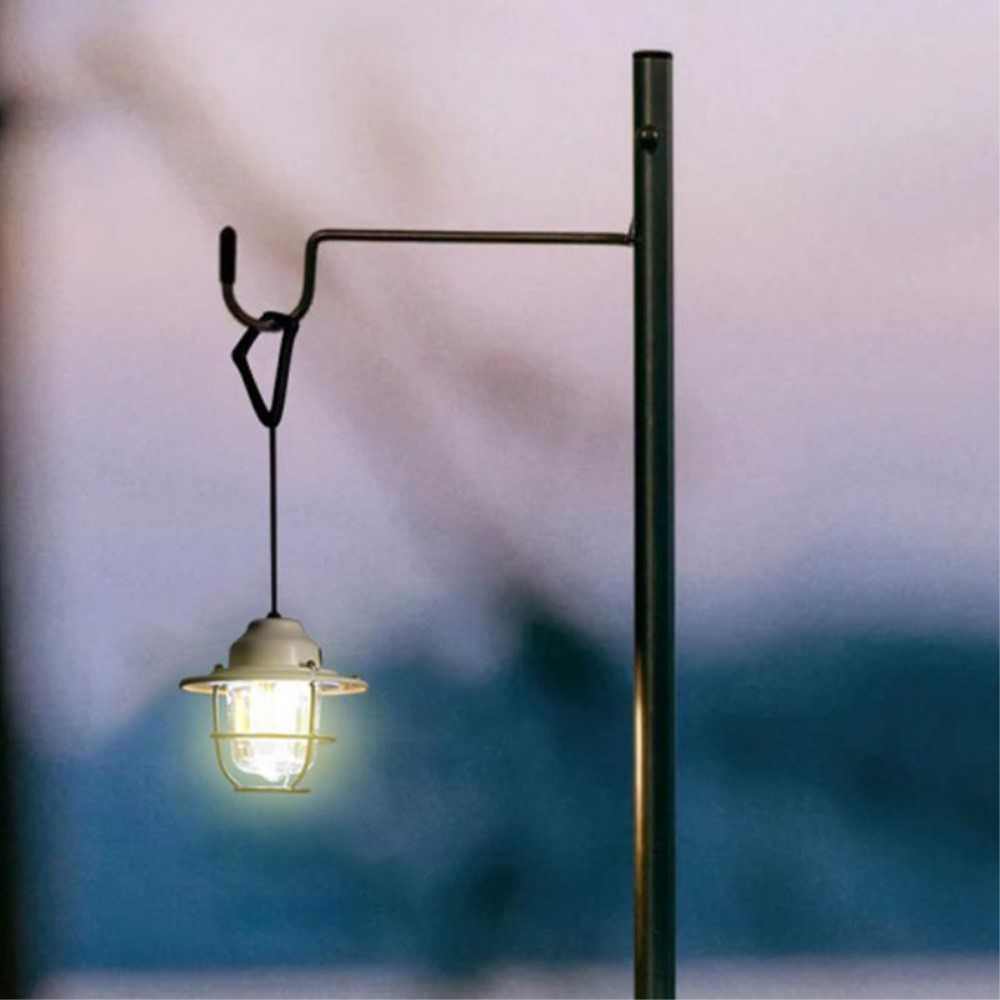 USB LED Retro Outdoor Hängelampe Camping Laterne Spritzwassergeschützt IPX4   2000mAh Akku - Grün
