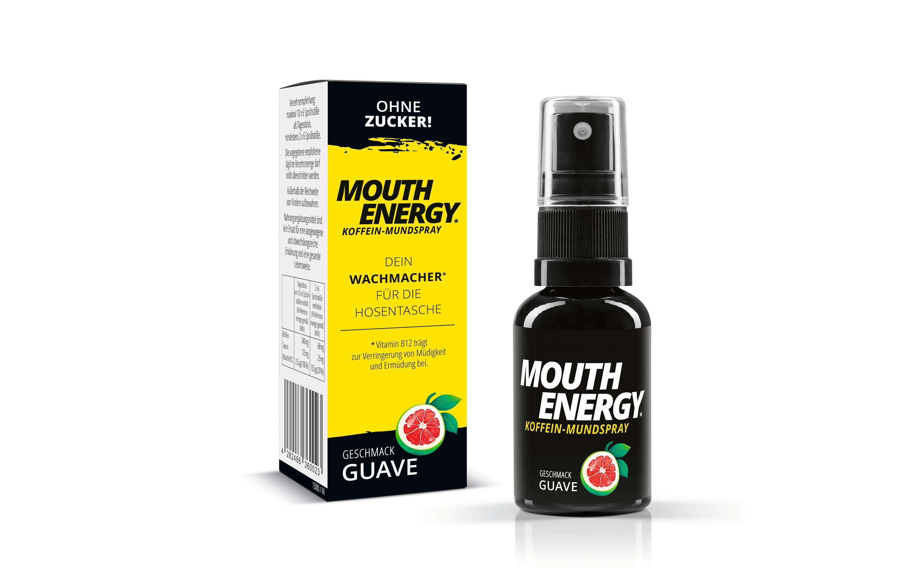 Mouth Energy Guave 30 mlWachmacher-Spray mit Vitamin B aus «Die Höhle der Löwen»