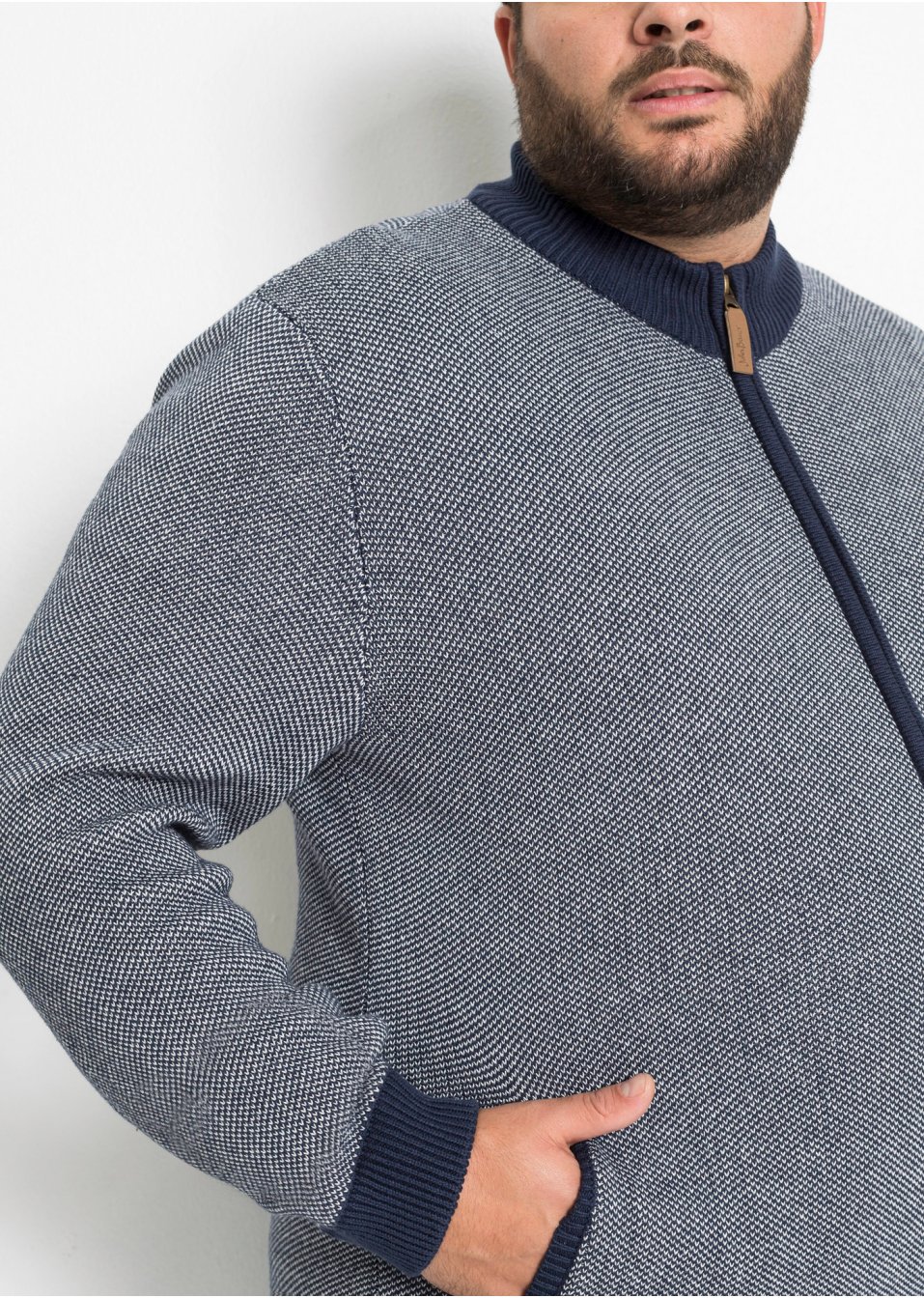 Gilet en maille à col montant