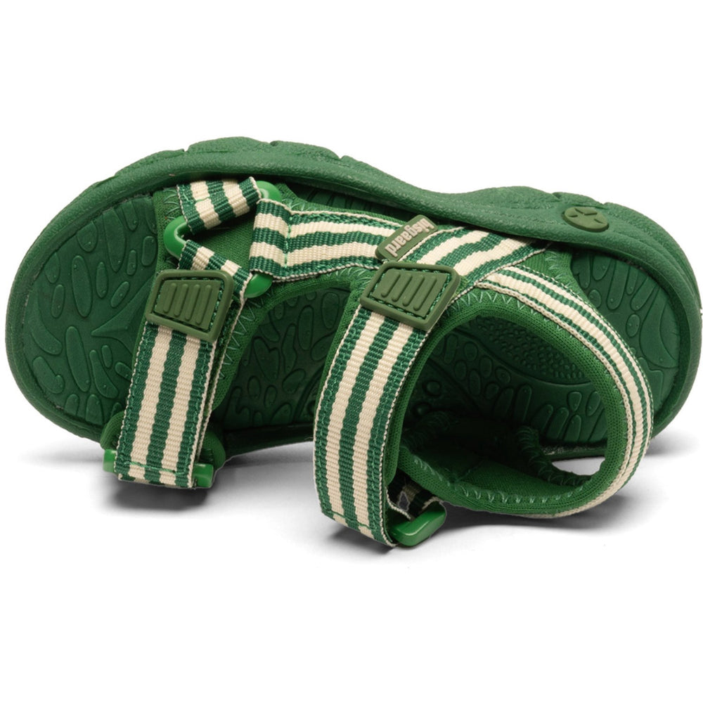 Køb Bisgaard Emerald Green Stripes Trine Kjær X Addie Sandal