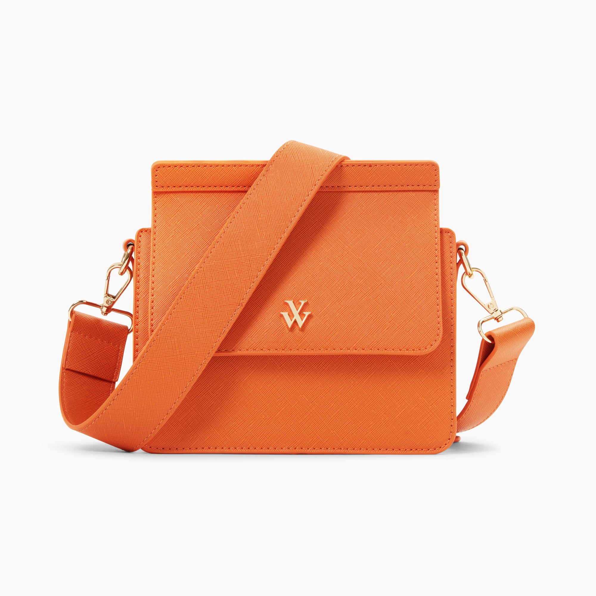 Sacs-Mini sac trapèze Aurélie orange à bandoulière