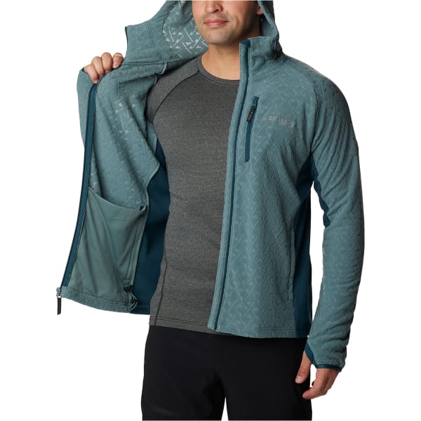 Veste polaire randonnée COLUMBIA TITAN PASS 3.0 HOODED FLEECE METAL/NIGHT WAVE