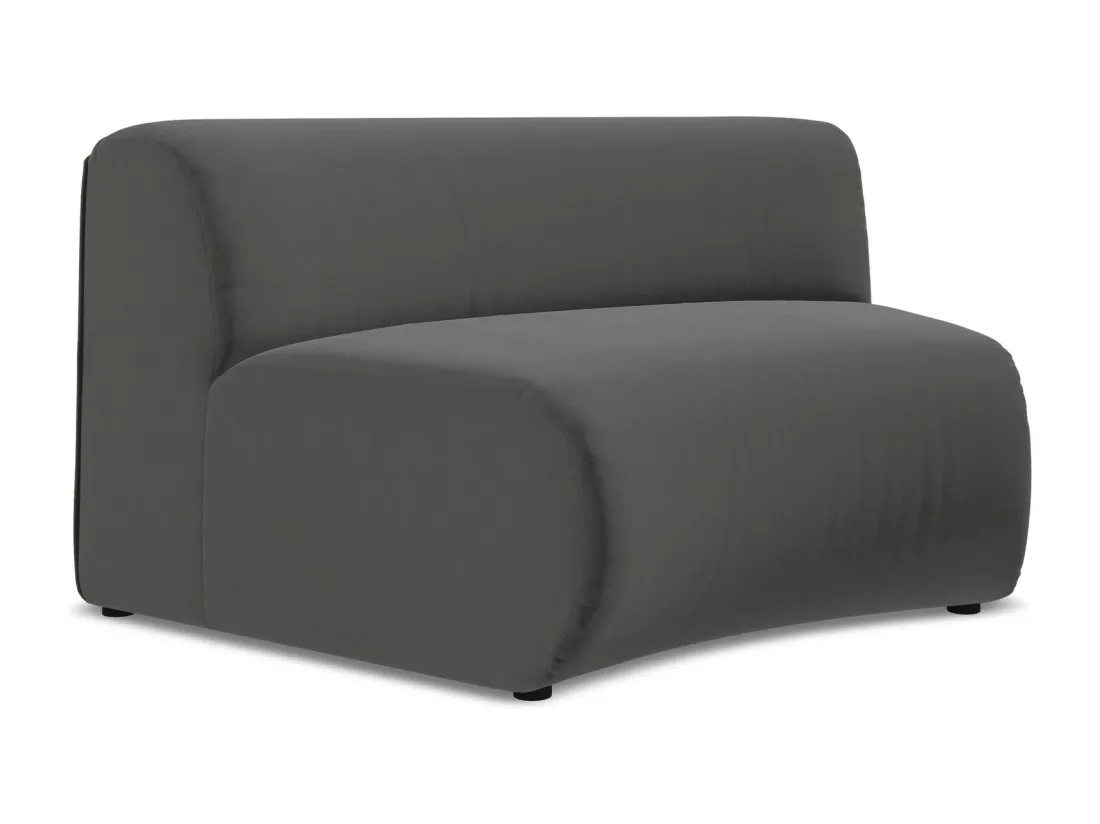 Fauteuil d'angle pour canapé modulable en velours - acier - EKAHI
