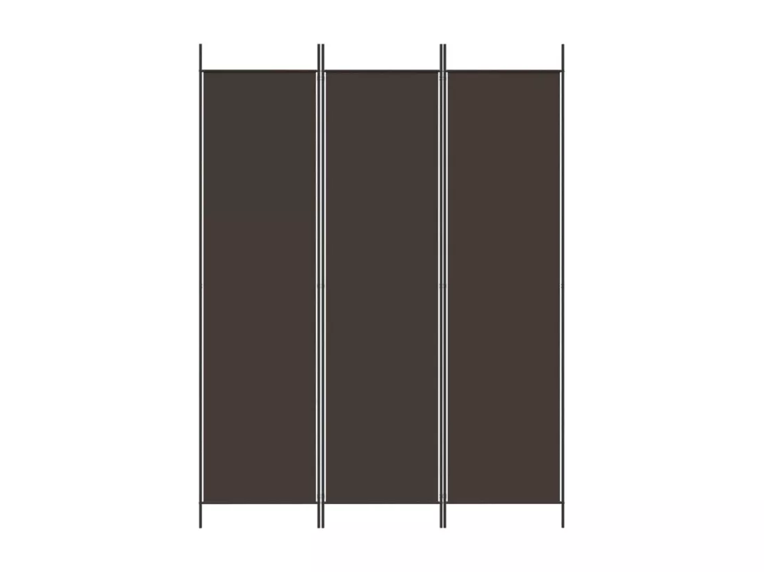 Cloison de séparation 3 panneaux Marron 150x200 cm Tissu