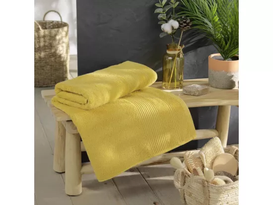 Drap de Bain 90 x 150 cm Tendresse Mimosa - Eponge Unie