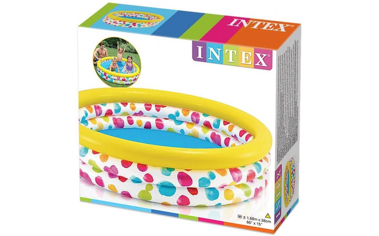 Intex 58449 Opblaaszwembad Rainbow Ombre Pool met 3 ringen 168x38cm