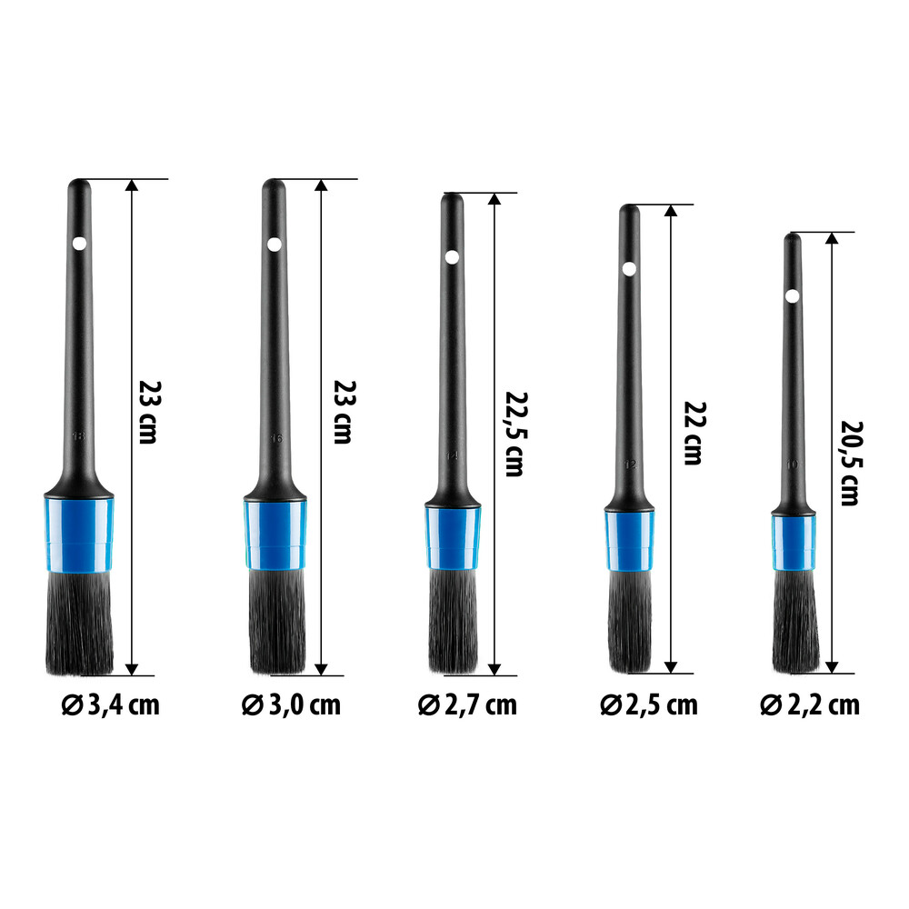 Lampa interieur en velgen borstel set - 5 stuks
