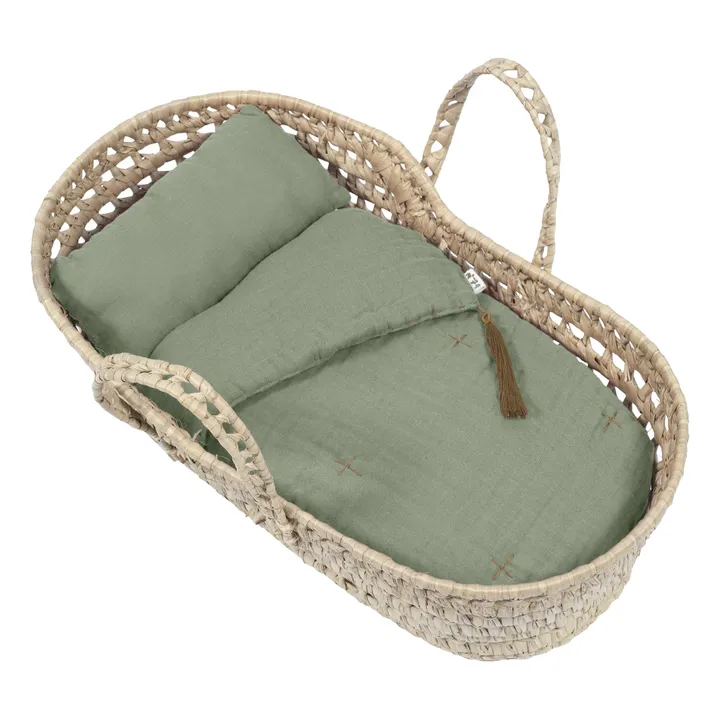 Numero 74 Couffin, matelas et parure pour poupée | Sage Green S049