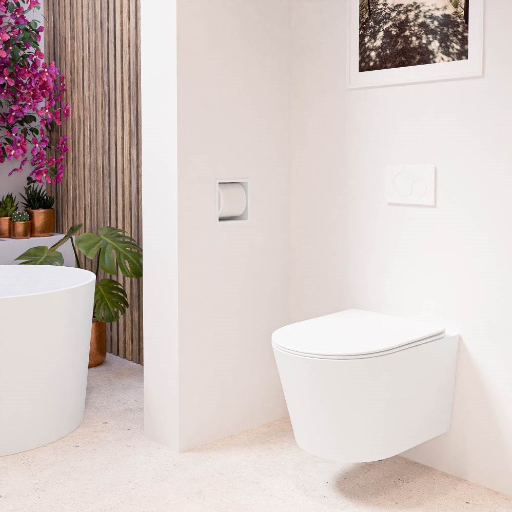 Mondiaz Lavie toiletpot randloos met softclose zitting talc