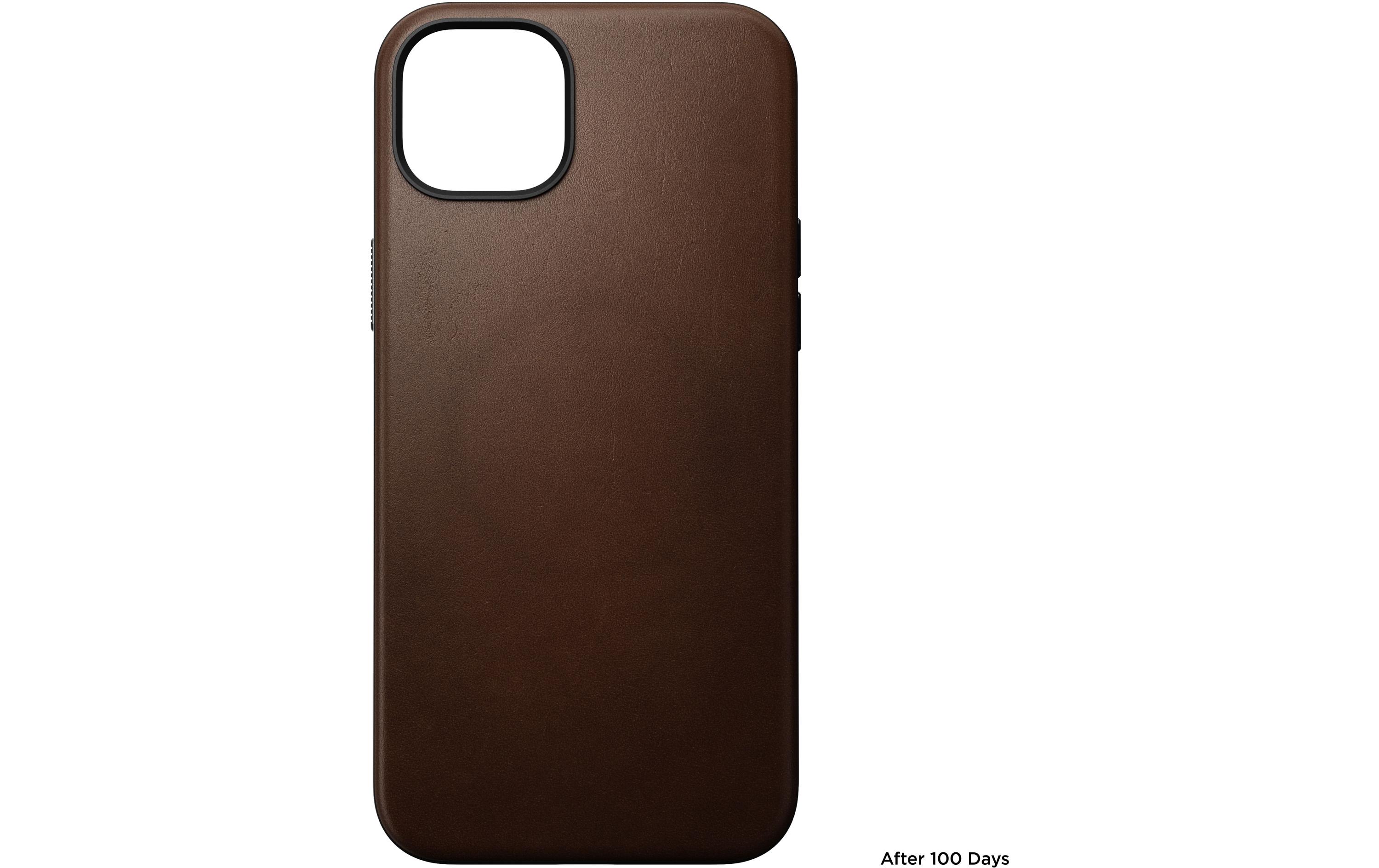 Back Cover Modern Leather iPhone 15 Plus BraunModerne Schutzhülle aus Leder für das Apple iPhone 15 Plus