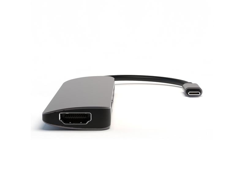 4smarts Dockingstation 6in1 Hub USB-C – HDMI/USB-A/SD/PD Kompaktes USB-C-Dock für Notebooks und Mobilgeräte