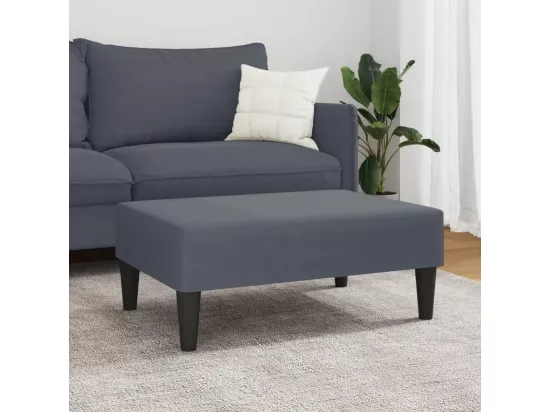 Repose-pied gris foncé 77x55x31 cm velours