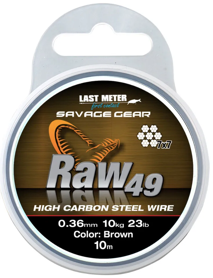 Savage Gear Savage Gear Raw 49 Wire 0,36mm Uncoated Brown