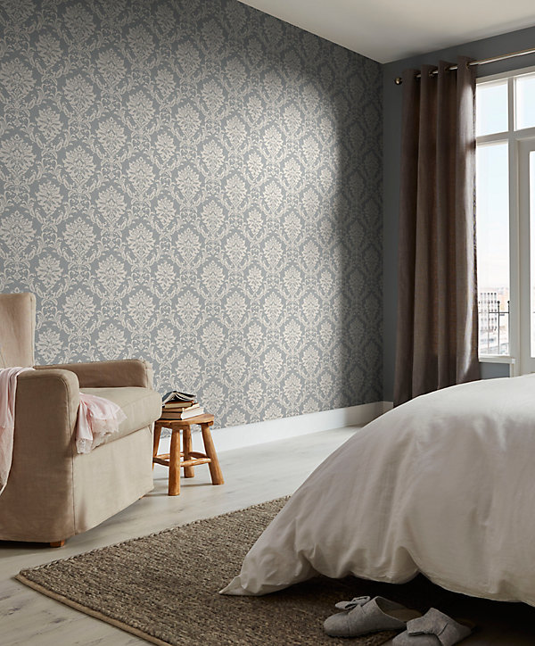 Papier peint vinyle sur intissé GoodHome Mire gris