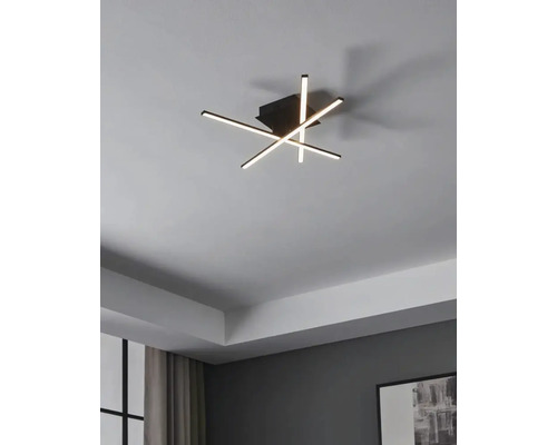 LED plafondlamp 3x3,5W 1500 lm 3000K 50x14,5 cm Lasana 3 zwart/wit