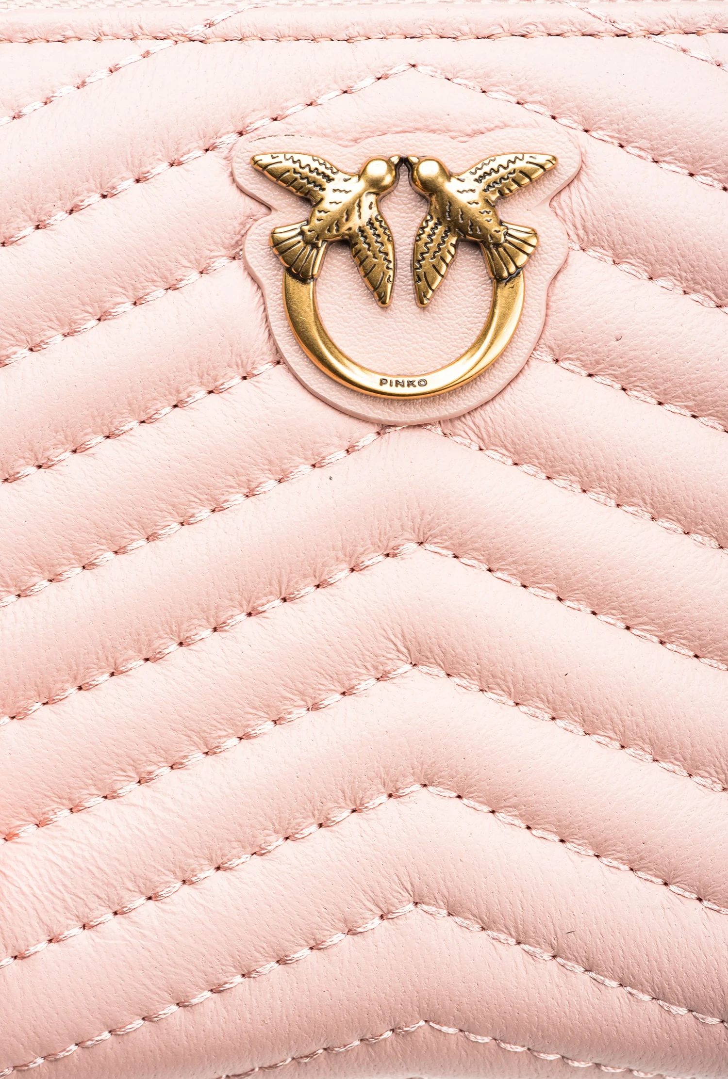 CARRÉ - Portefeuille carré à contour zippé | Rose
