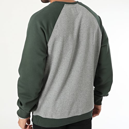 Sweat Crewneck Rutland III Gris Chiné Vert Foncé