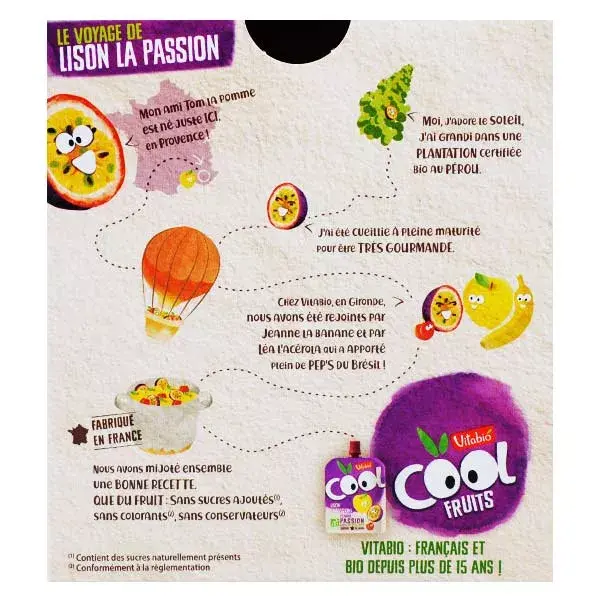 Vitabio Cool Fruits Maçã Maracujá Acerola 4 x 90g
