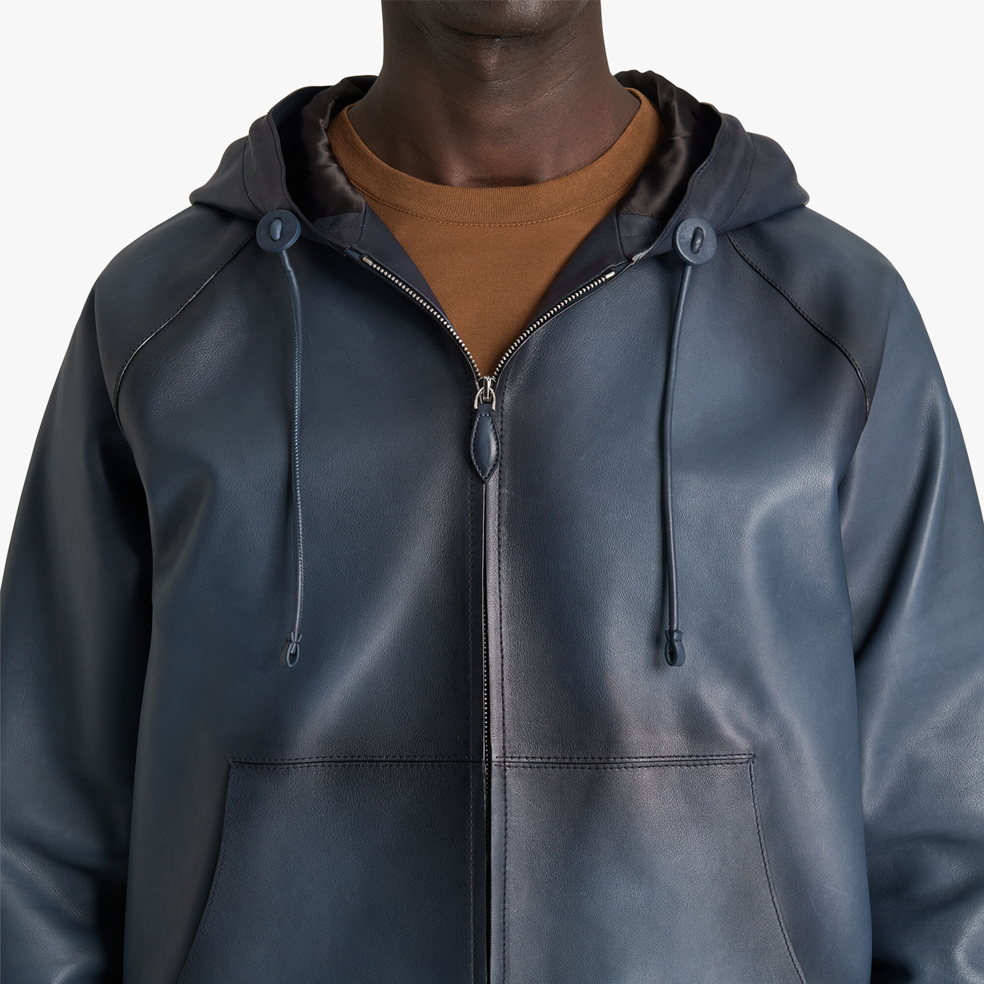 B-Way En Cuir Patine