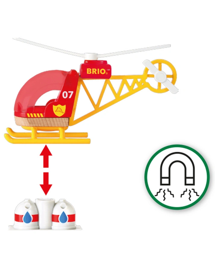 Spiel-Set FEUERWEHR-HUBSCHRAUBER 3-teilig