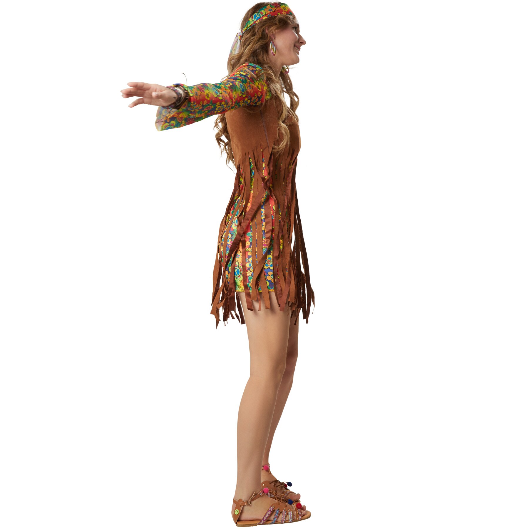 tectake® Frauenkostüm Rebellische Hippie Squaw
