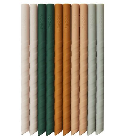 Liewood Strohhalme - Silikon - Timoti - 10er-Pack - Mustard Mult