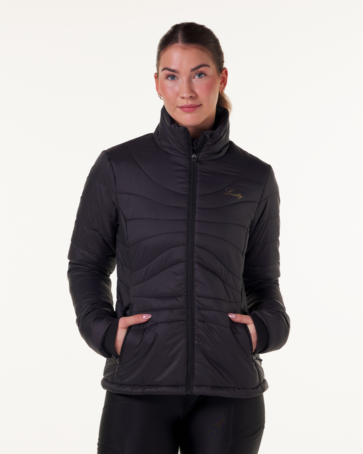 LEVITY Ella Quilted Riding Jacket Pitch Black