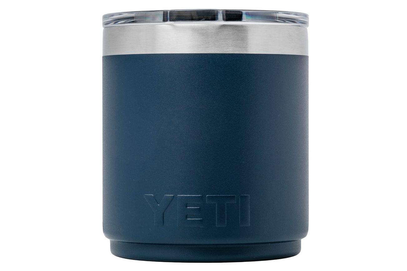 Yeti Rambler Stackable Lowball 10oz Mag Slider Lid, Navy Blue, stapelbare thermosbeker met deksel, 295 ml