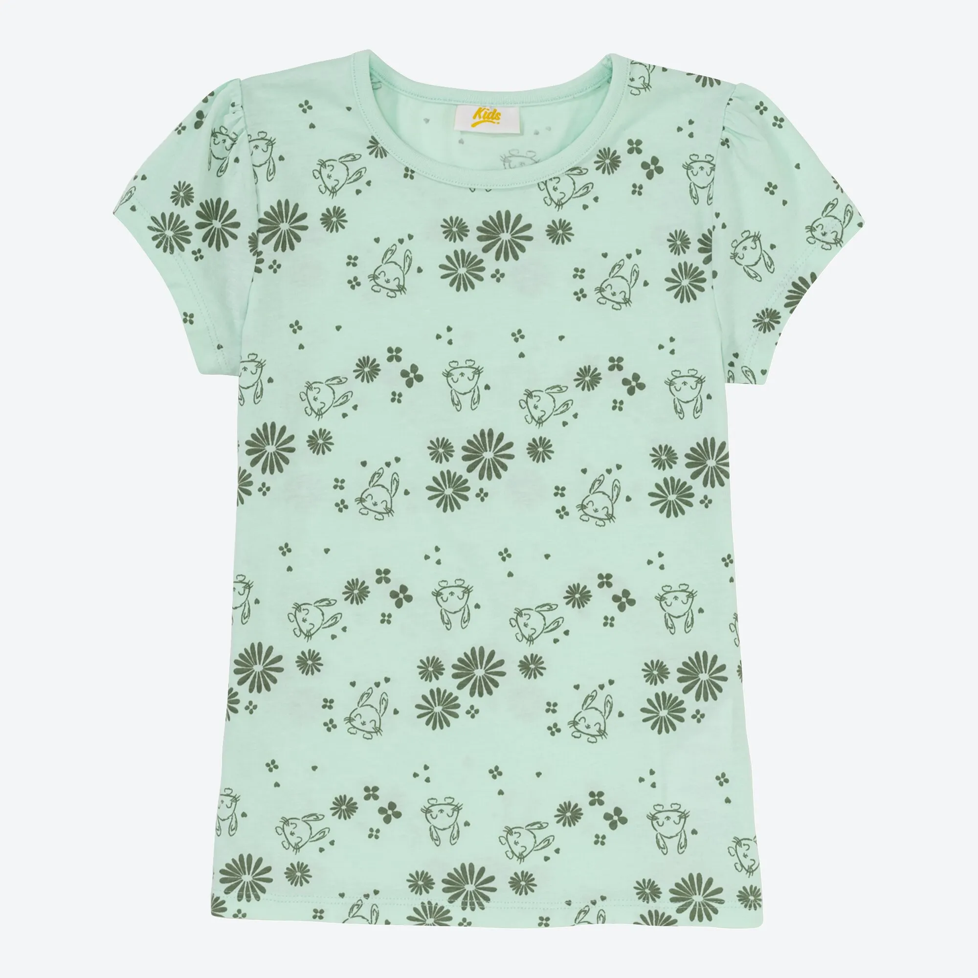 Mädchen-T-Shirt mit Hasen-Muster