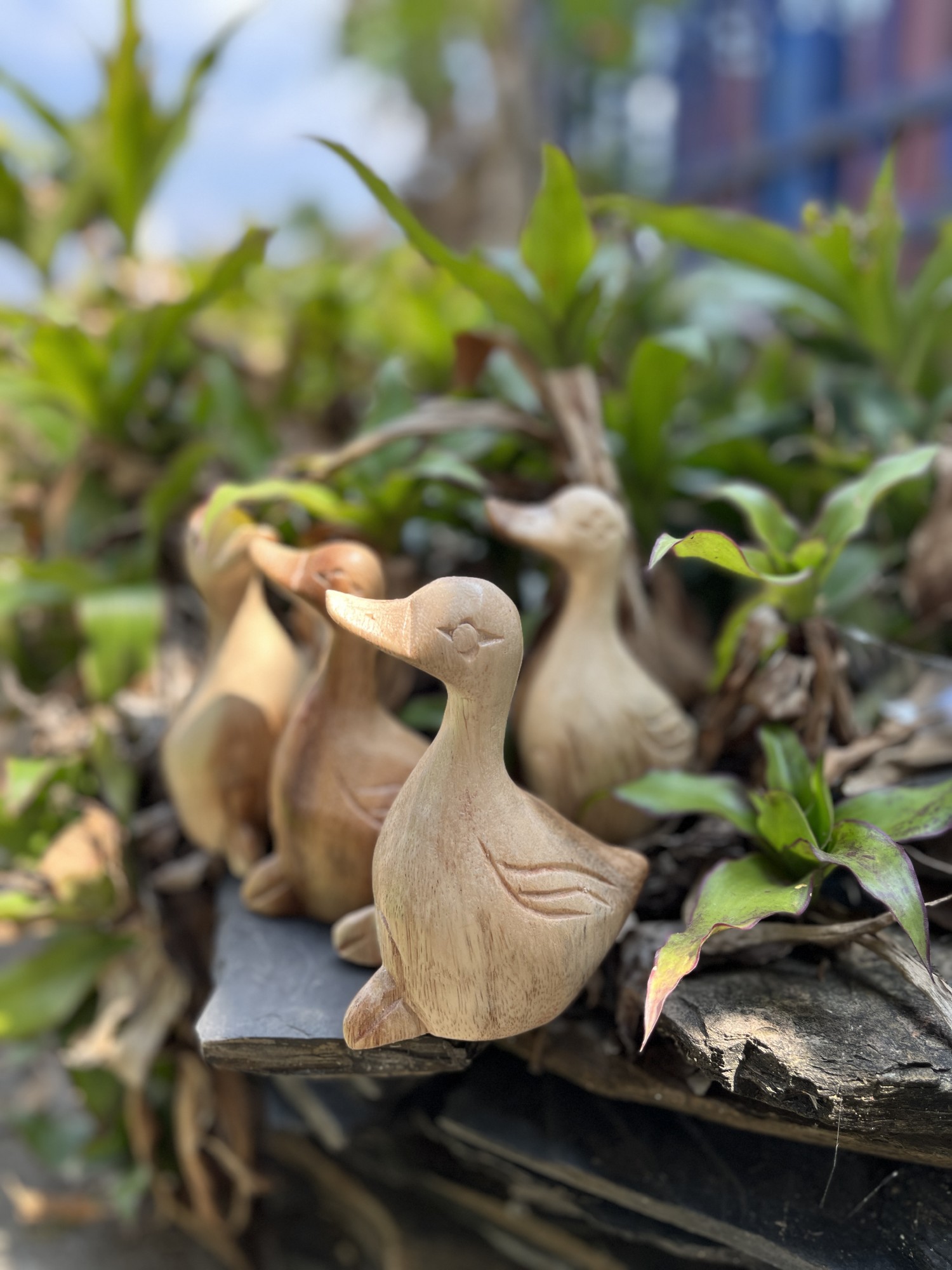 Holz-Figur 'Ente', natur, B 7 cm, L 9 cm, H 12 cm von fischer's lagerhaus