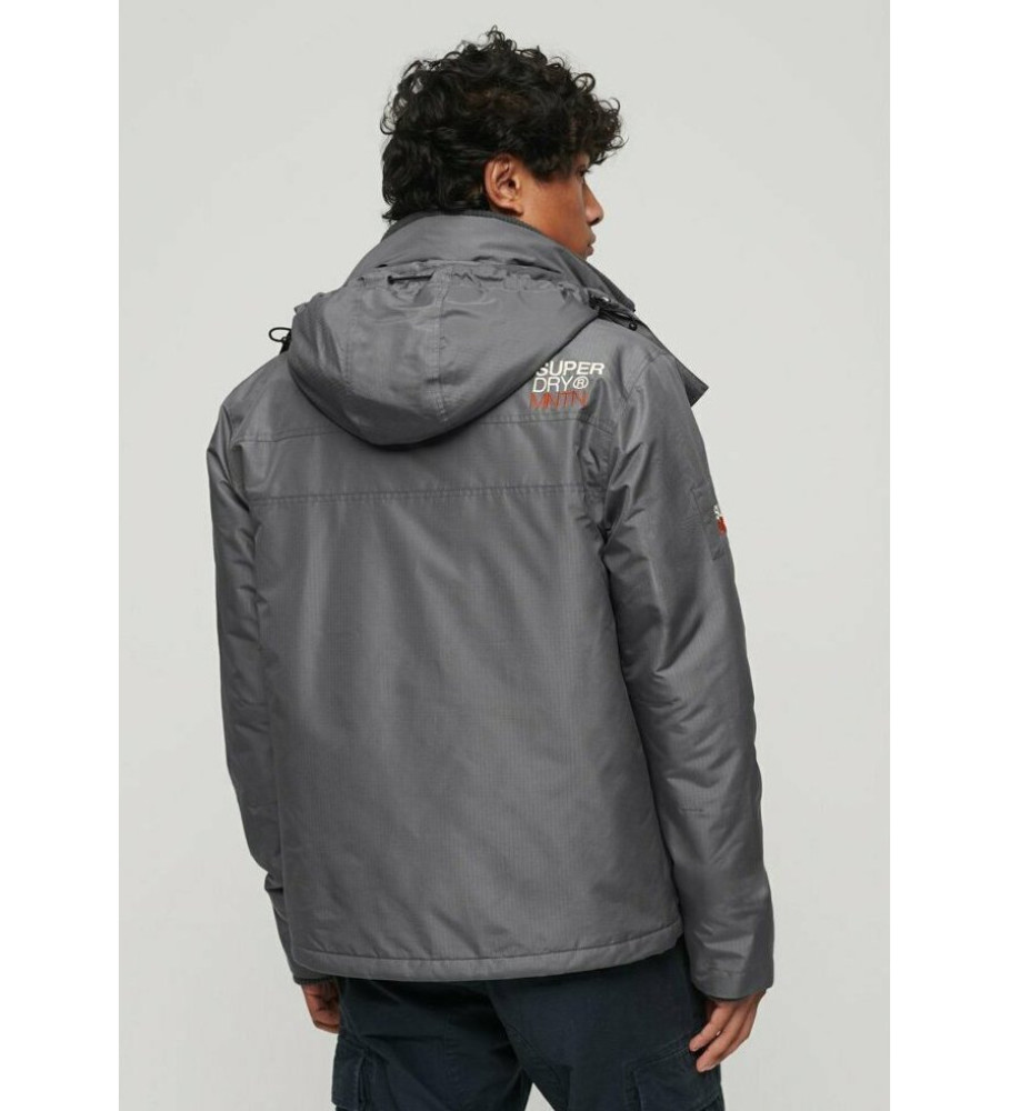Jaqueta corta-vento Superdry Mountain Nordic cinza