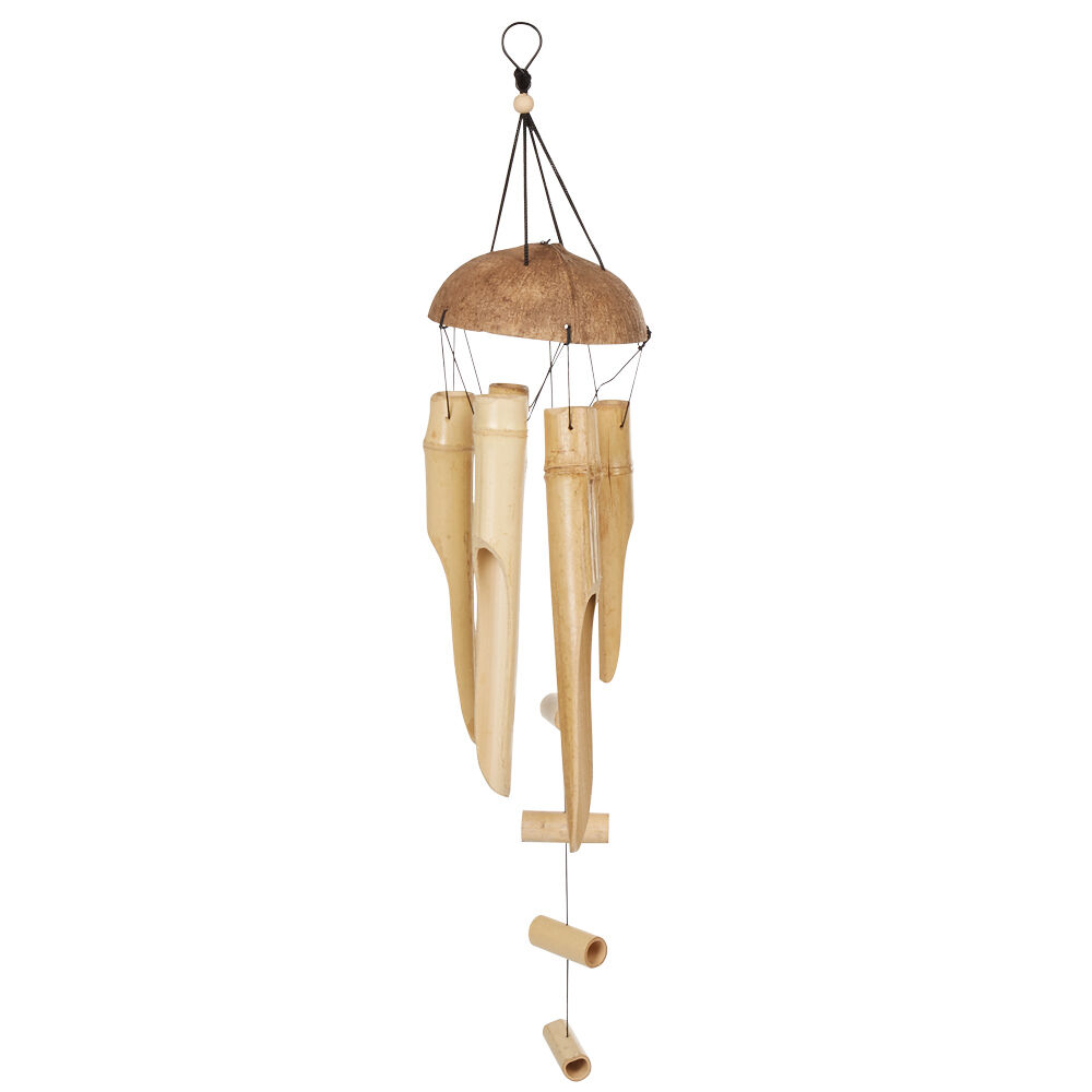 Carillon en bambou naturel et noix de coco