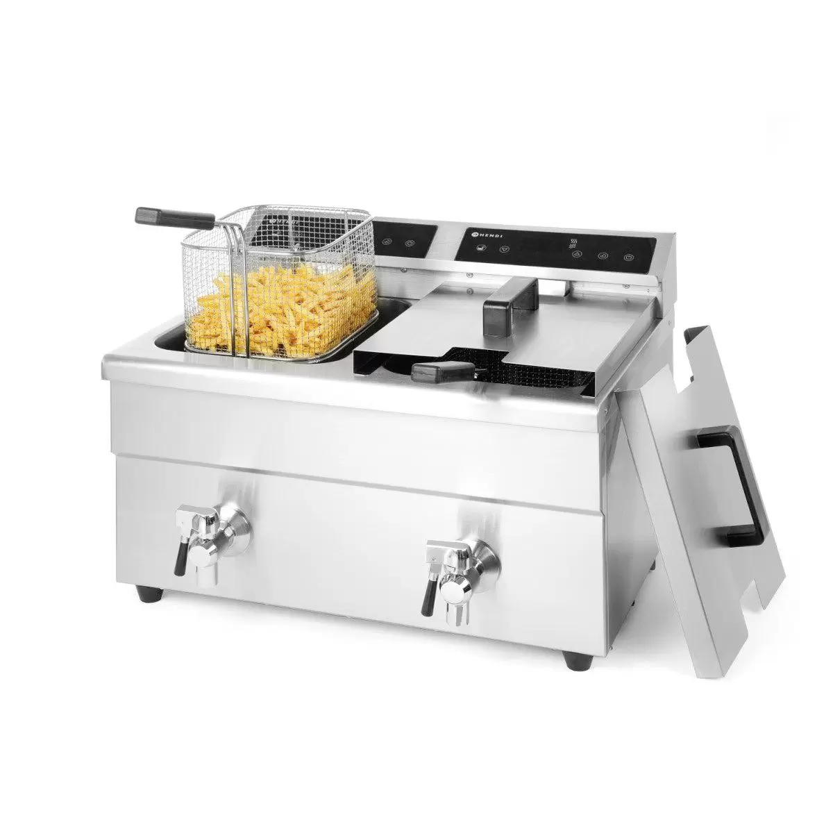 Fritteuse Öl HENDI Induktionsfriteuse Silber