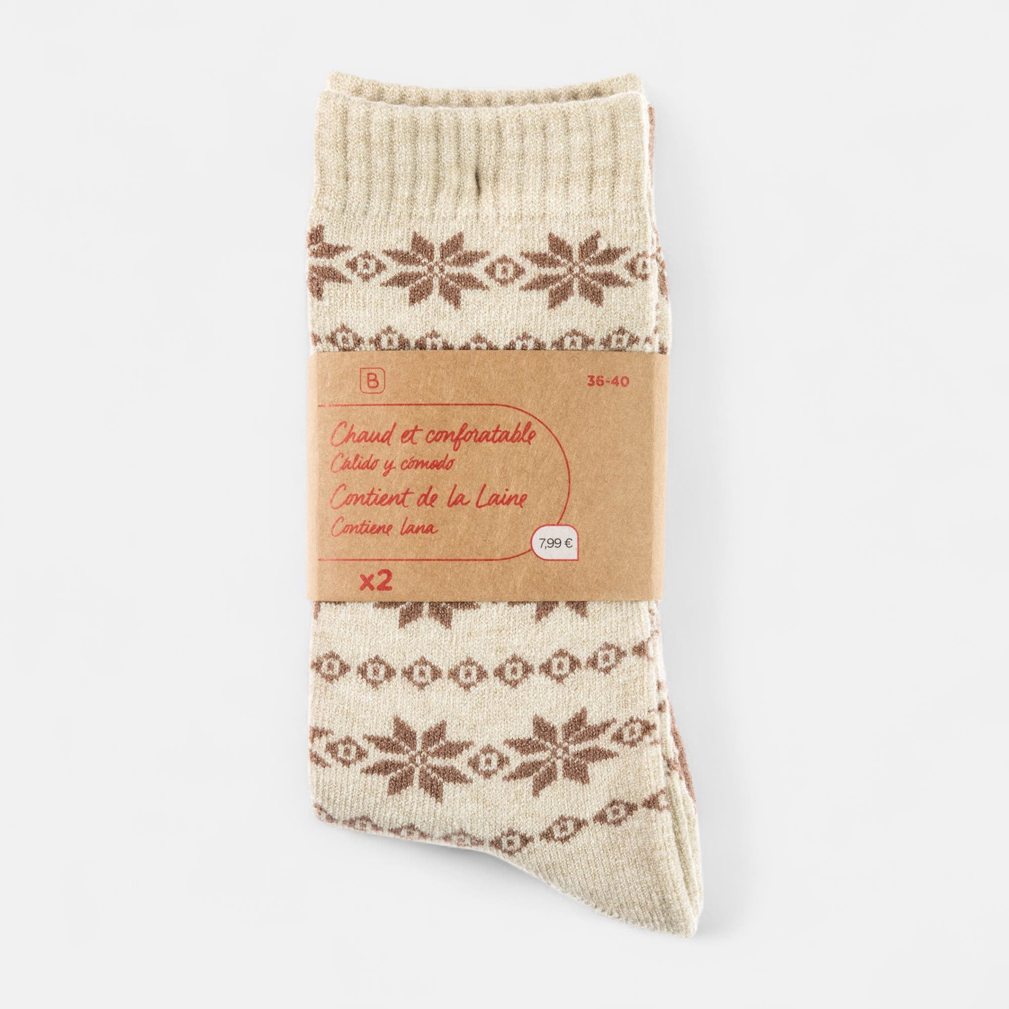 Chaussettes Femme beige