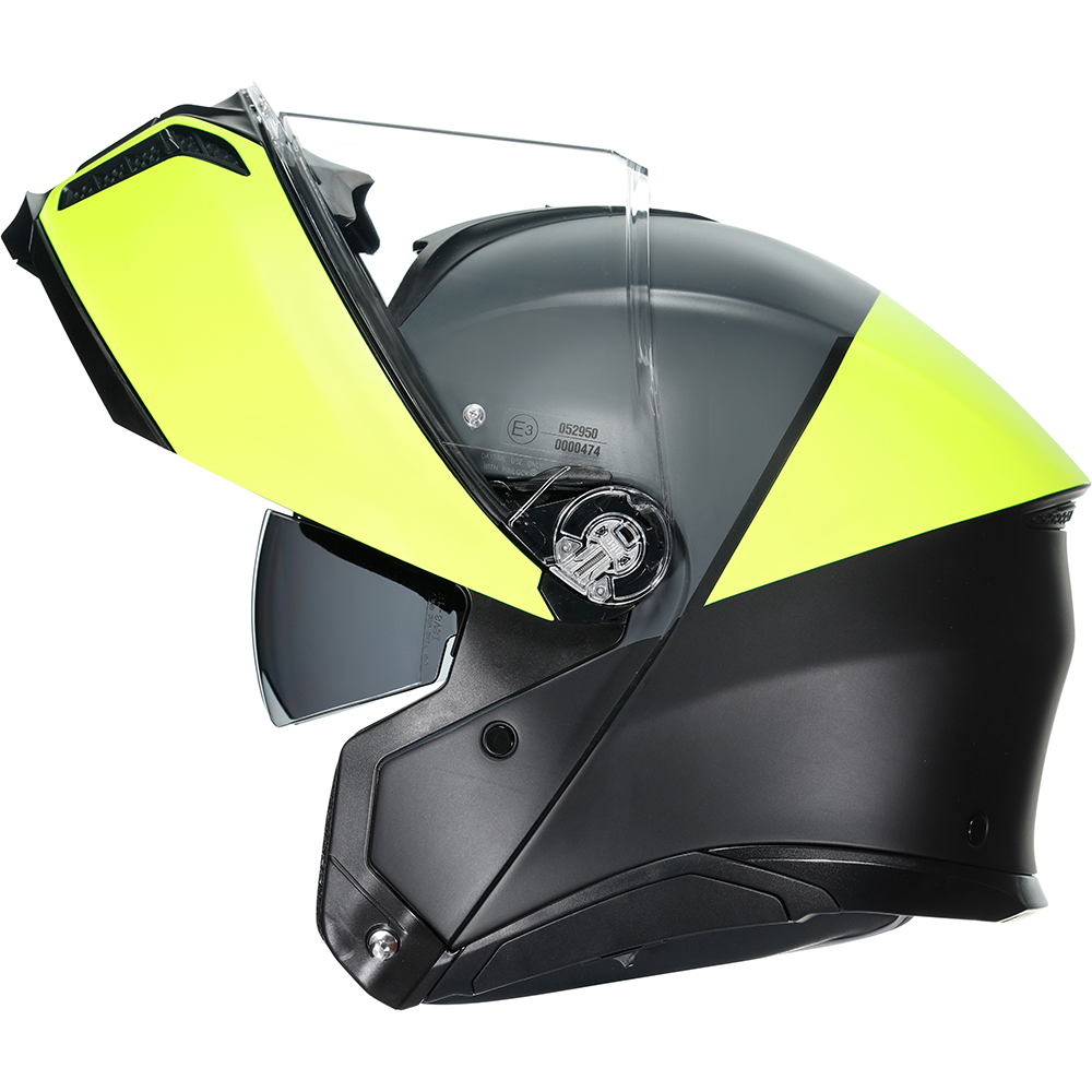 AGV - Casque Tourmodular Balance Noir Mat / Jaune fluo / Gris
